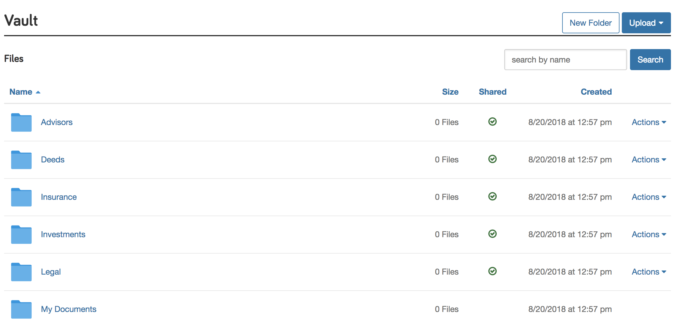 eMoney Screenshot Vault