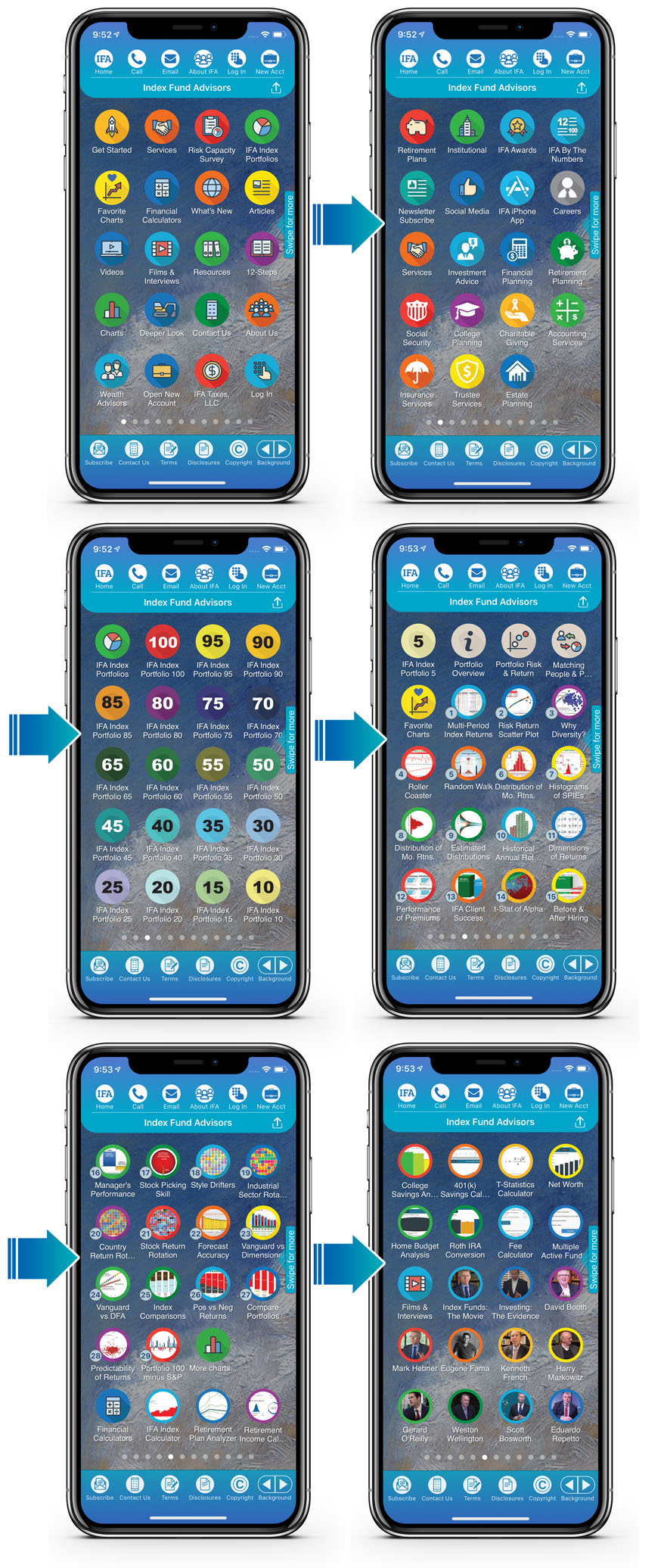 IFA app Menu
