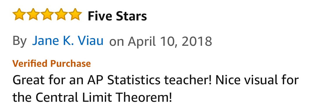 J Viau Amazon Review of Galton Board