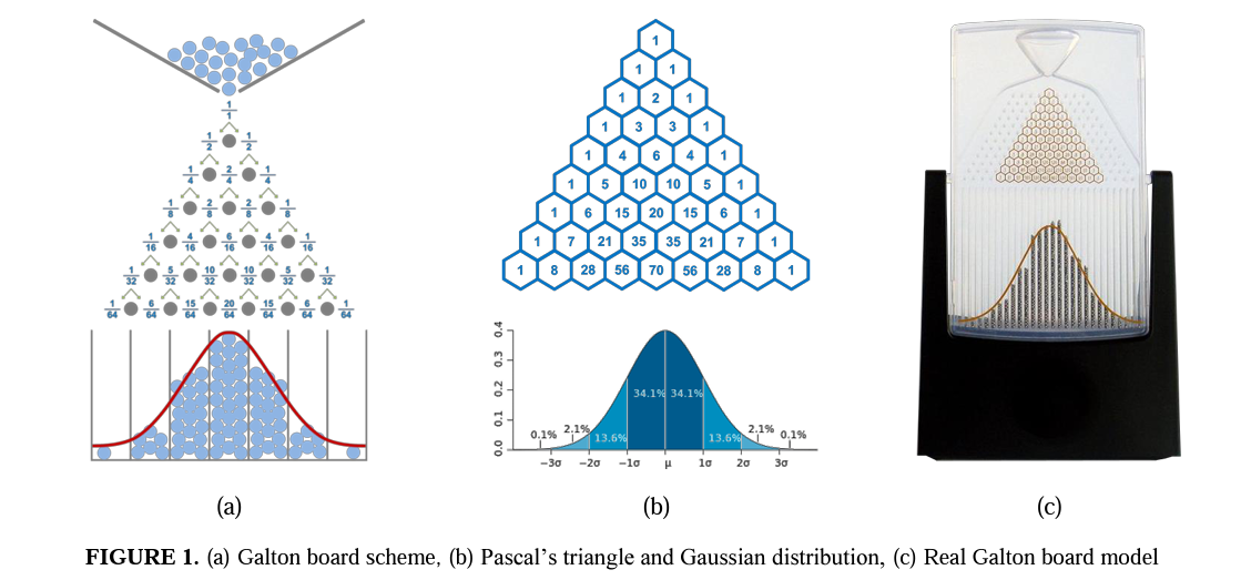 Numerical Study of Galton Board Experiment via Discrete Element Method Simulation