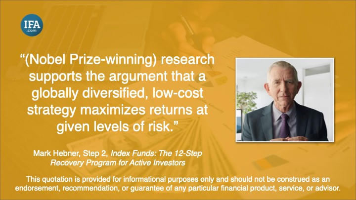 Mark Hebner Quote from Step 2 of his book on Index Funds