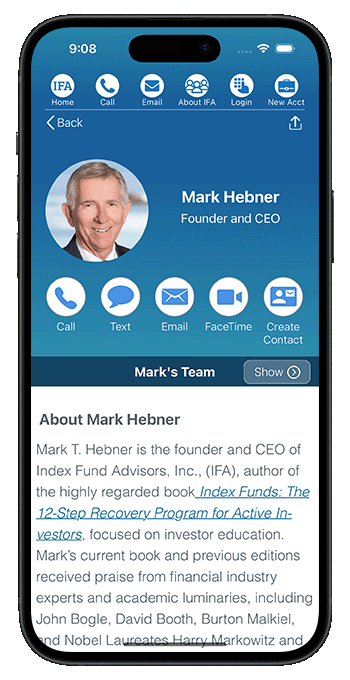 IFA App contact Wealth Advisor