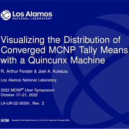 Visualizing the Distribution of Converged MCNP Tally Means with a Quincunx Machine
