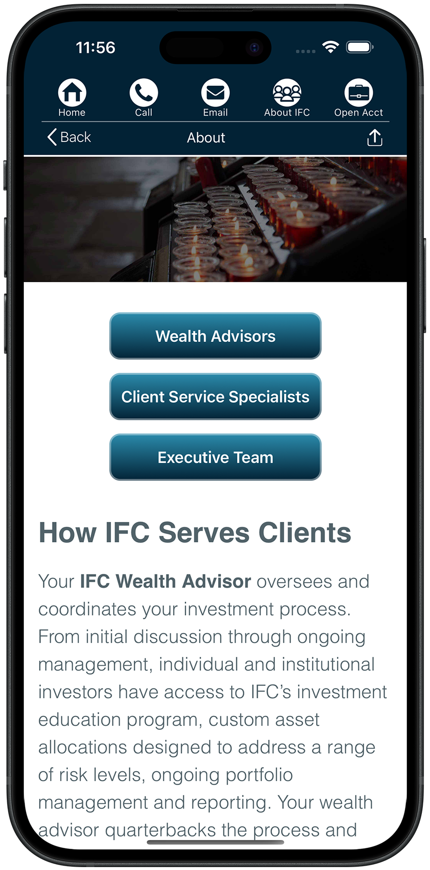 IFC App Screenshot Team